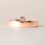 Asscher Centerline Edge Ring Ring ABB-713.1V1-AS-D-27  - Abtin & Co.