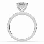 Asscher Coronet Diamond Crown Engagement Ring Ring ABER-105-AS-LGD-6  - Abtin & Co.