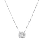 Asscher Éclat Halo Pendant Pendant ABP-229-LGD-4  - Abtin & Co.