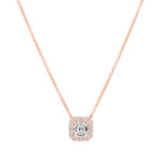 Asscher Éclat Halo Pendant Pendant ABP-229-LGD-7  - Abtin & Co.