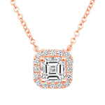 Asscher Éclat Halo Pendant Pendant ABP-229-LGD-7  - Abtin & Co.