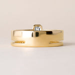 Asscher Élevé Band Ring ABB-713.1-V2-AS-D-1  - Abtin & Co.
