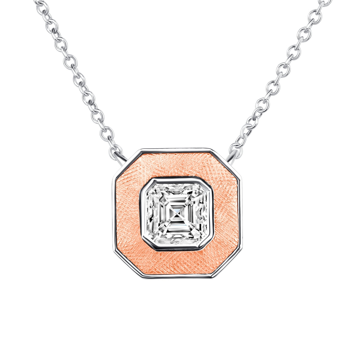 Asscher Lumina Medallion Pendant Pendant ABP-247-LGD-7  - Abtin & Co.