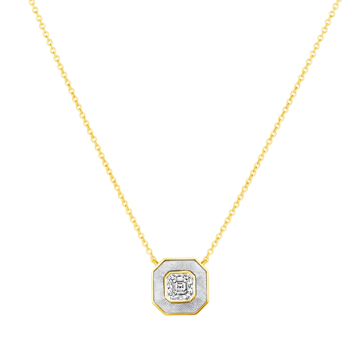 Asscher Lumina Medallion Pendant Pendant ABP-247-LGD-4  - Abtin & Co.