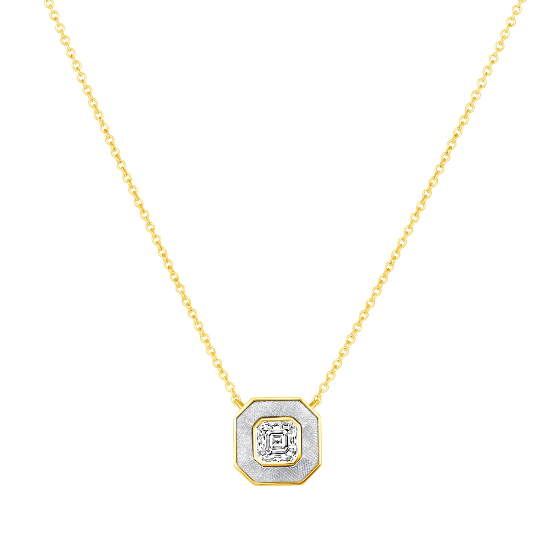 Asscher Lumina Medallion Pendant Pendant ABP-247-LGD-4  - Abtin & Co.
