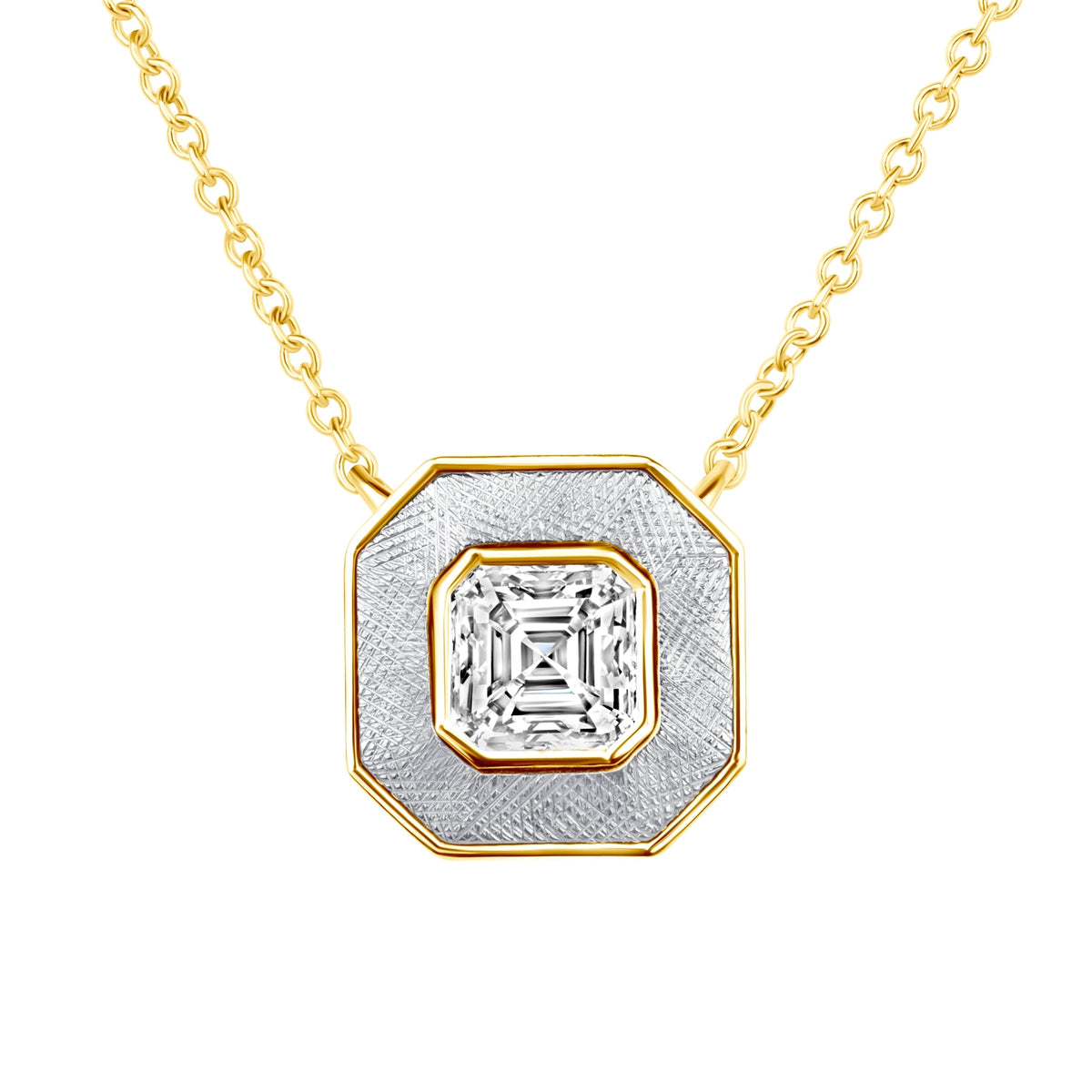 Asscher Lumina Medallion Pendant Pendant ABP-247-LGD-4  - Abtin & Co.