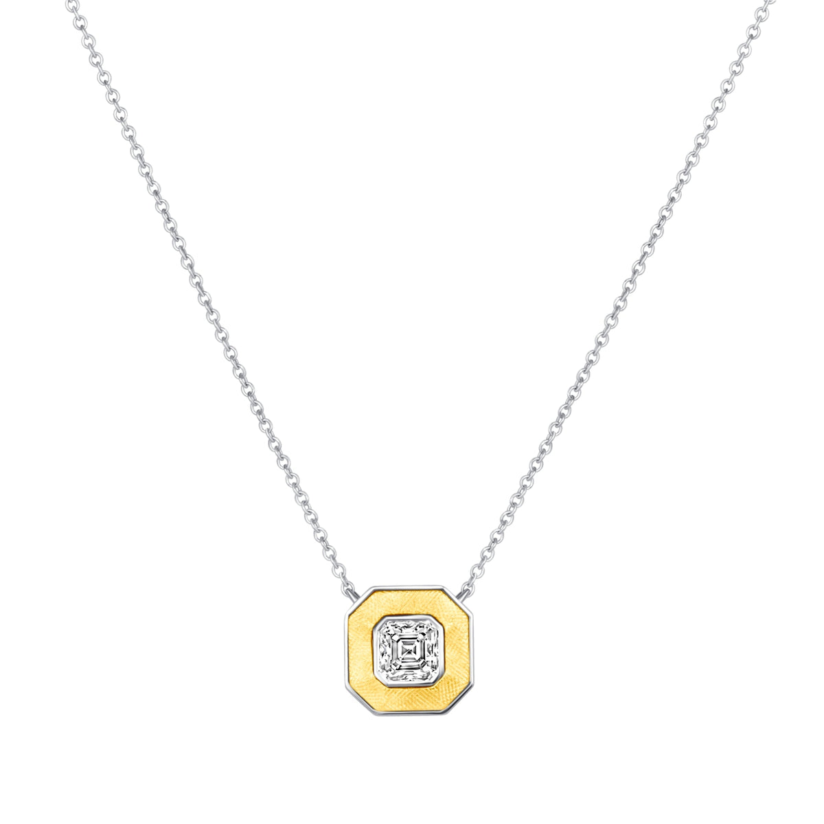 Asscher Lumina Medallion Pendant Pendant ABP-247-LGD-1  - Abtin & Co.