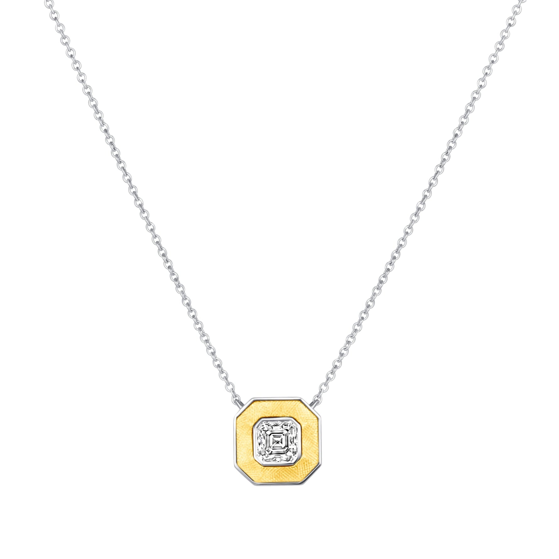 Asscher Lumina Medallion Pendant Pendant ABP-247-LGD-1  - Abtin & Co.
