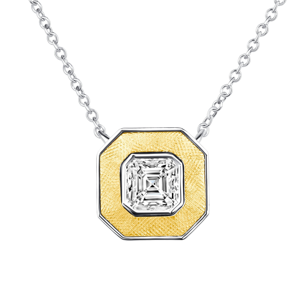 Asscher Lumina Medallion Pendant Pendant ABP-247-LGD-1  - Abtin & Co.