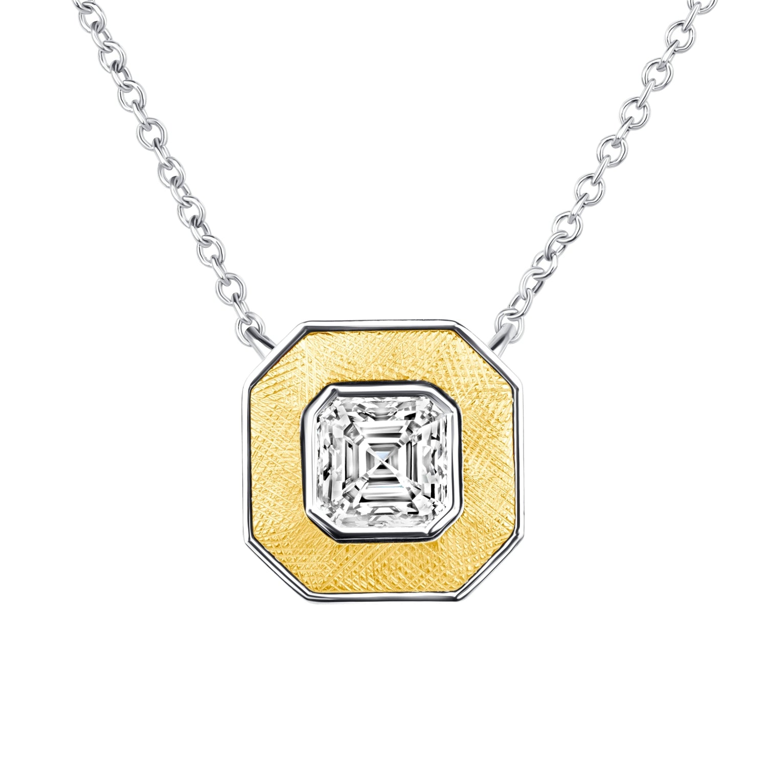 Asscher Lumina Medallion Pendant Pendant ABP-247-LGD-1  - Abtin & Co.