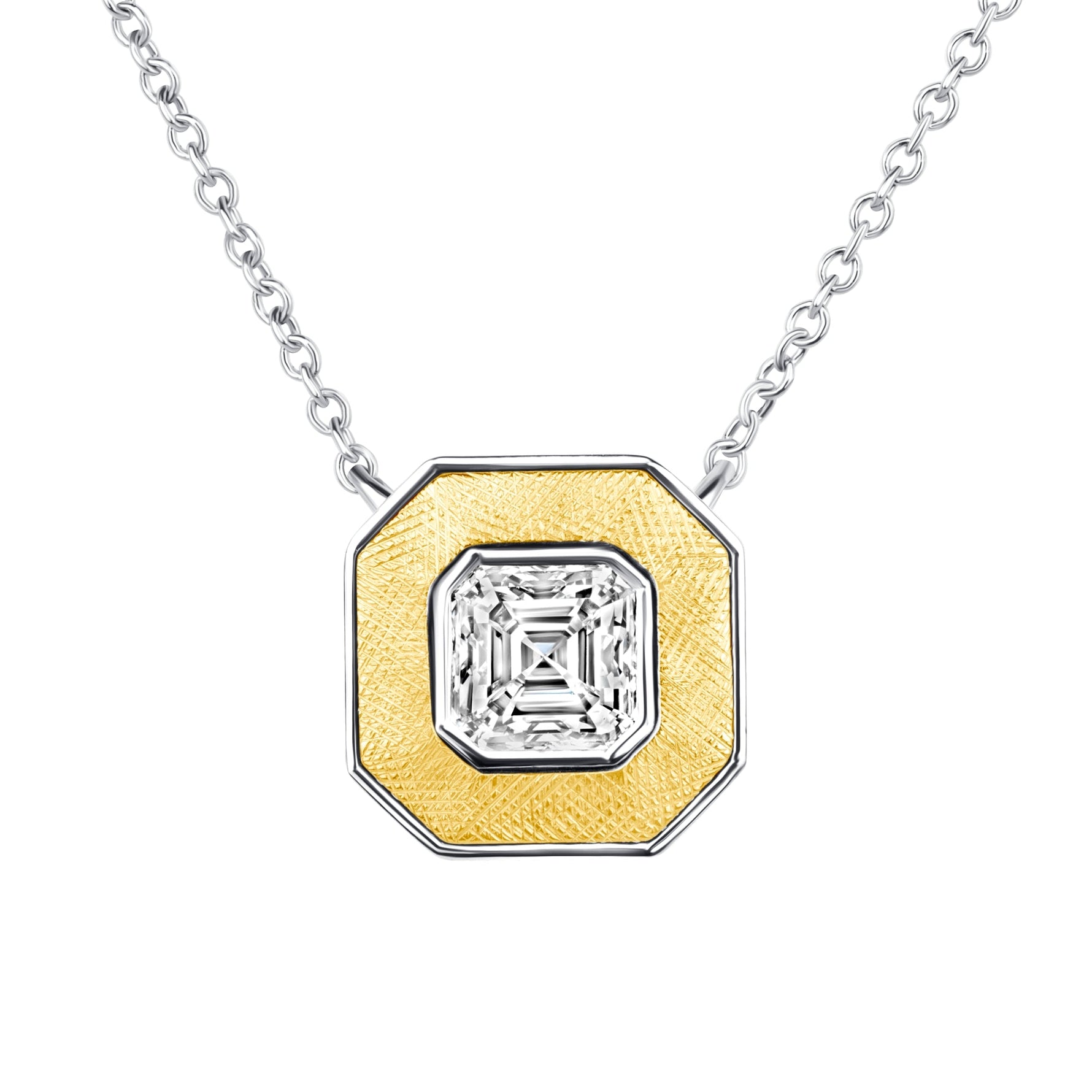 Asscher Lumina Medallion Pendant Pendant ABP-247-LGD-1  - Abtin & Co.