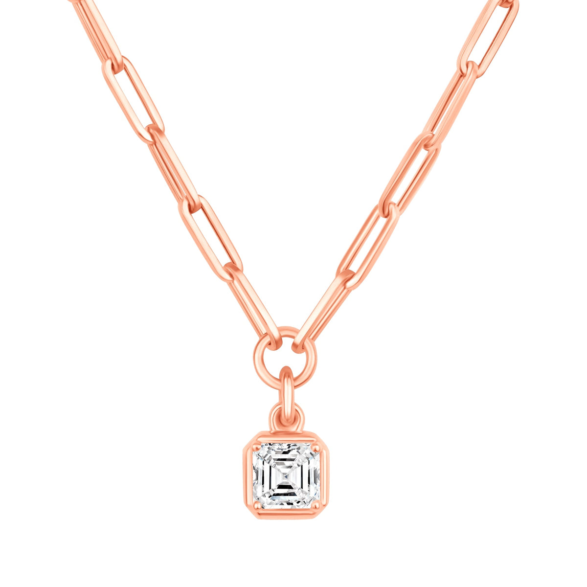 Asscher Lustra Bezel Pendant Pendant ABP-234-LGD-7  - Abtin & Co.