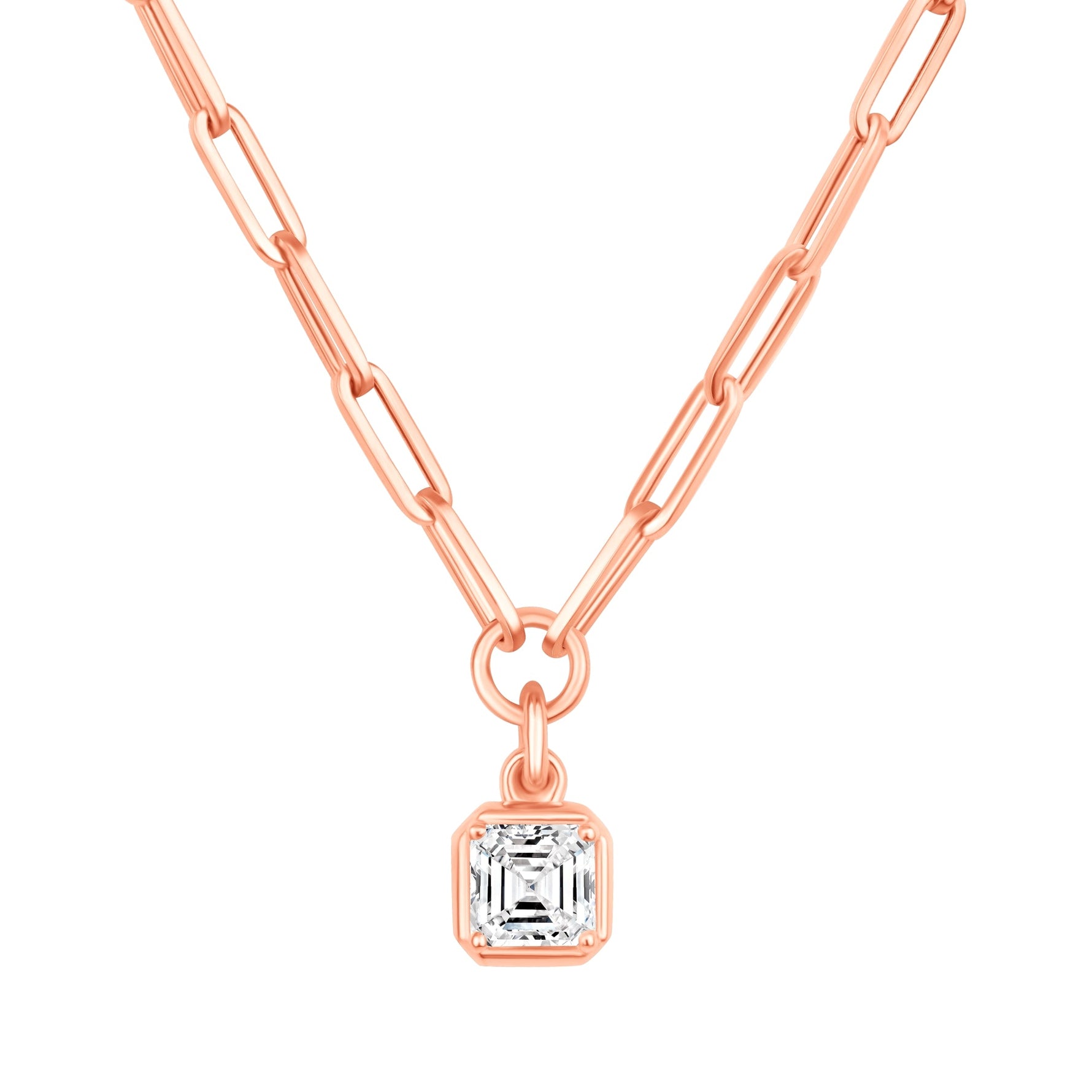Asscher Lustra Bezel Pendant Pendant ABP-234-LGD-7  - Abtin & Co.