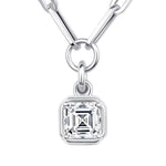 Asscher Lustra Bezel Pendant Pendant ABP-234-LGD-4  - Abtin & Co.