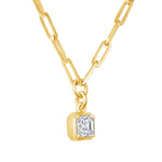 Asscher Lustra Bezel Pendant Pendant ABP-234-LGD-1  - Abtin & Co.