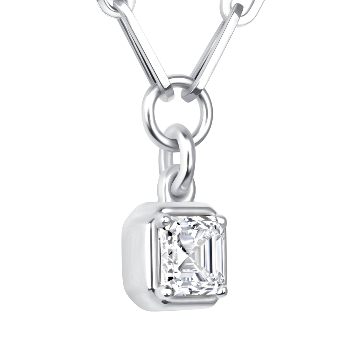 Asscher Lustra Bezel Pendant Pendant ABP-234-LGD-4  - Abtin & Co.