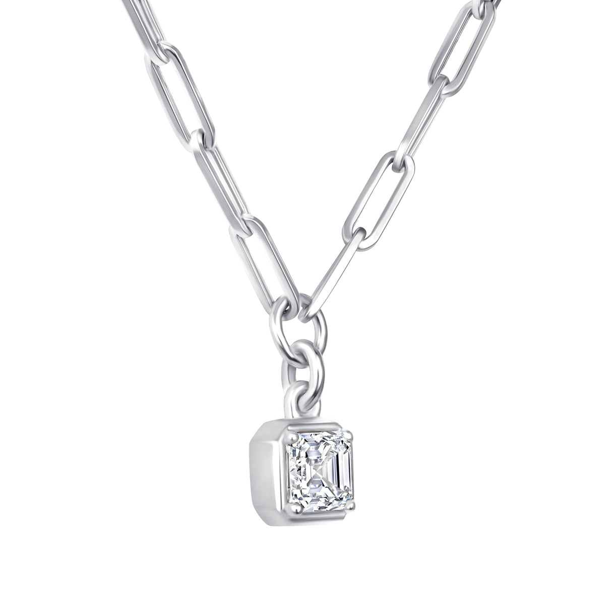 Asscher Lustra Bezel Pendant Pendant ABP-234-LGD-4  - Abtin & Co.