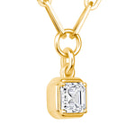 Asscher Lustra Bezel Pendant Pendant ABP-234-LGD-1  - Abtin & Co.