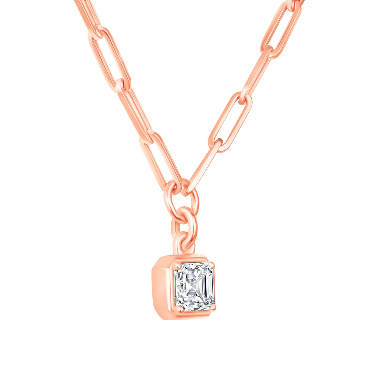 Asscher Lustra Bezel Pendant Pendant ABP-234-LGD-7  - Abtin & Co.