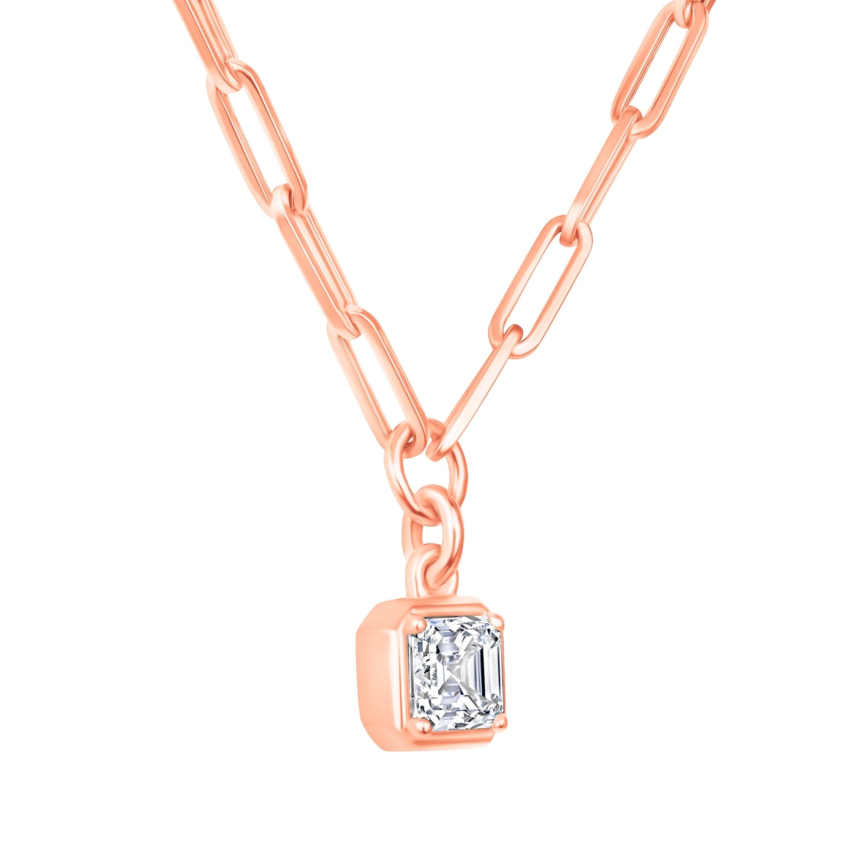 Asscher Lustra Bezel Pendant Pendant ABP-234-LGD-7  - Abtin & Co.