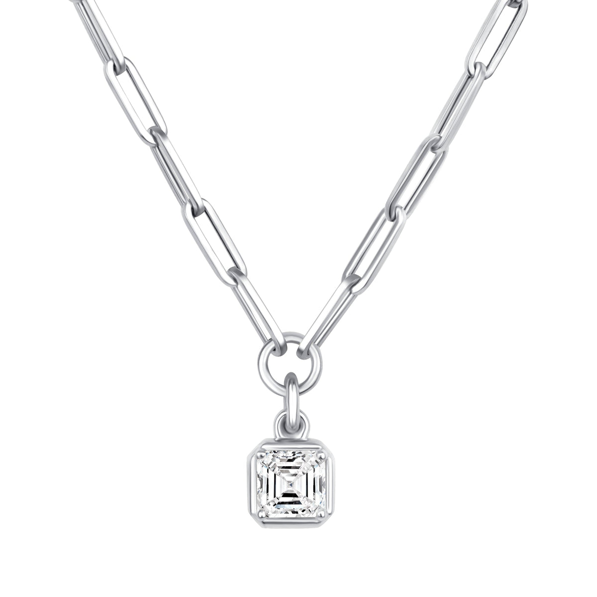 Asscher Lustra Bezel Pendant Pendant ABP-234-LGD-4  - Abtin & Co.