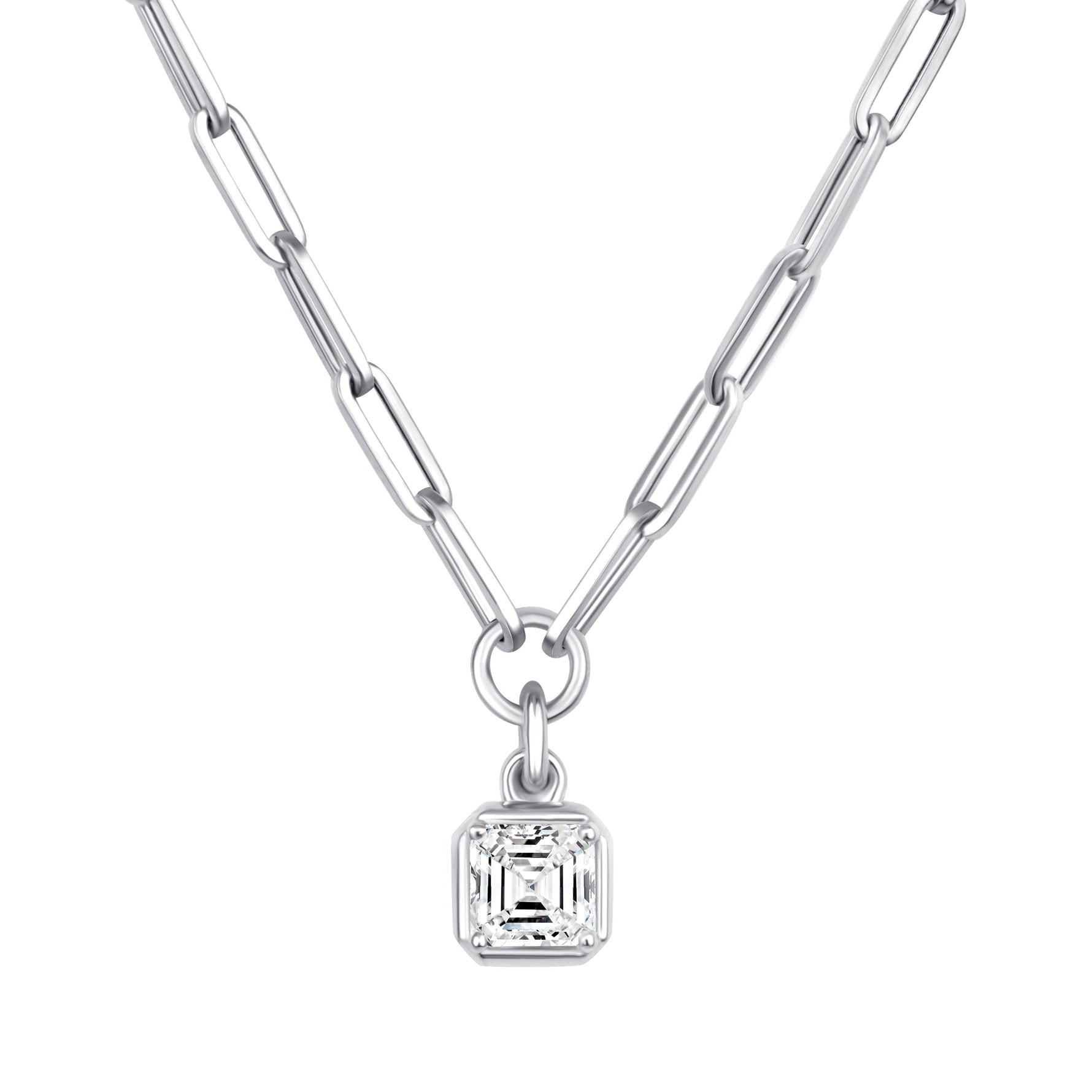 Asscher Lustra Bezel Pendant Pendant ABP-234-LGD-4  - Abtin & Co.