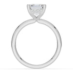 Asscher Lustre Hidden Halo Solitaire Ring ABER-101-AS-LGD-6  - Abtin & Co.