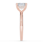 Asscher Lustre Hidden Halo Solitaire Ring ABER-101-AS-LGD-11  - Abtin & Co.