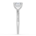 Asscher Lustre Hidden Halo Solitaire Ring ABER-101-AS-LGD-6  - Abtin & Co.