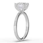Asscher Lustre Hidden Halo Solitaire Ring ABER-101-AS-LGD-6  - Abtin & Co.