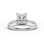 Asscher Lustre Hidden Halo Solitaire Ring ABER-101-AS-LGD-6  - Abtin & Co.