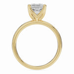 Asscher Lustre Solitaire Ring ABER-100-AS-LGD-1  - Abtin & Co.