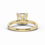 Asscher Lustre Solitaire Ring ABER-100-AS-LGD-1  - Abtin & Co.