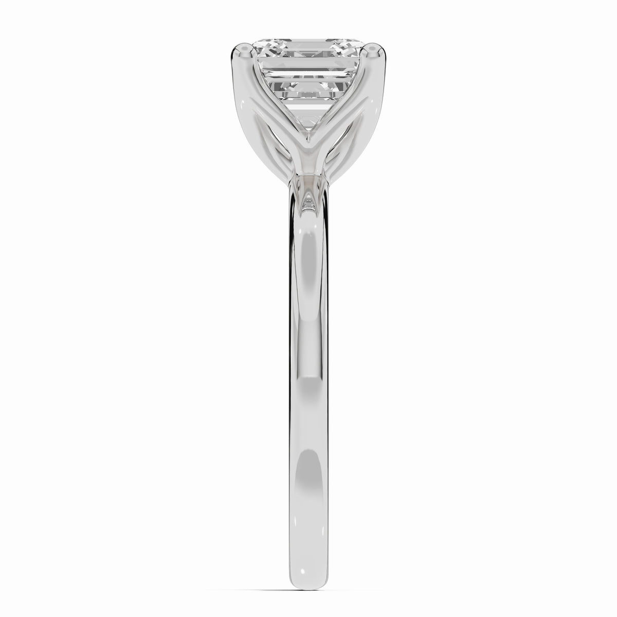 Asscher Lustre Solitaire Ring ABER-100-AS-LGD-6  - Abtin & Co.