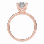 Asscher Lustre Solitaire Ring ABER-100-AS-LGD-11  - Abtin & Co.
