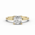 Asscher Lustre Solitaire Ring ABER-100-AS-LGD-1  - Abtin & Co.