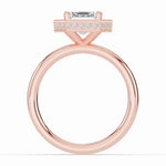 Asscher Nova Halo Engagement Ring Ring ABER-108-AS-LGD-11  - Abtin & Co.