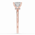 Asscher Tiara Glow Solitaire Ring ABER-102-AS-LGD-26  - Abtin & Co.