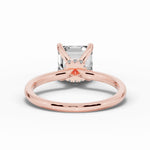 Asscher Tiara Glow Solitaire Ring ABER-102-AS-LGD-26  - Abtin & Co.