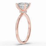 Asscher Tiara Glow Solitaire Ring ABER-102-AS-LGD-26  - Abtin & Co.