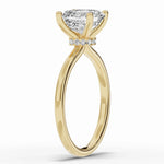 Asscher Tiara Glow Solitaire Ring ABER-102-AS-LGD-16  - Abtin & Co.