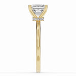 Asscher Tiara Glow Solitaire Ring ABER-102-AS-LGD-16  - Abtin & Co.