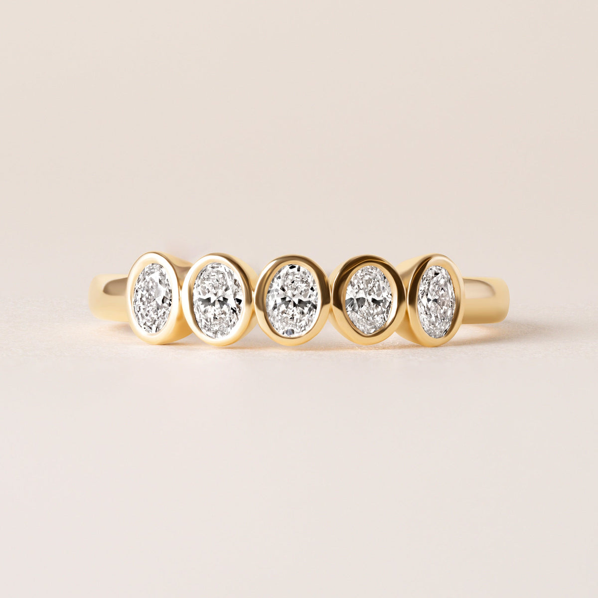 Aurora Asscher Elegance Band Ring ABB-714-OV-D-1  - Abtin & Co.