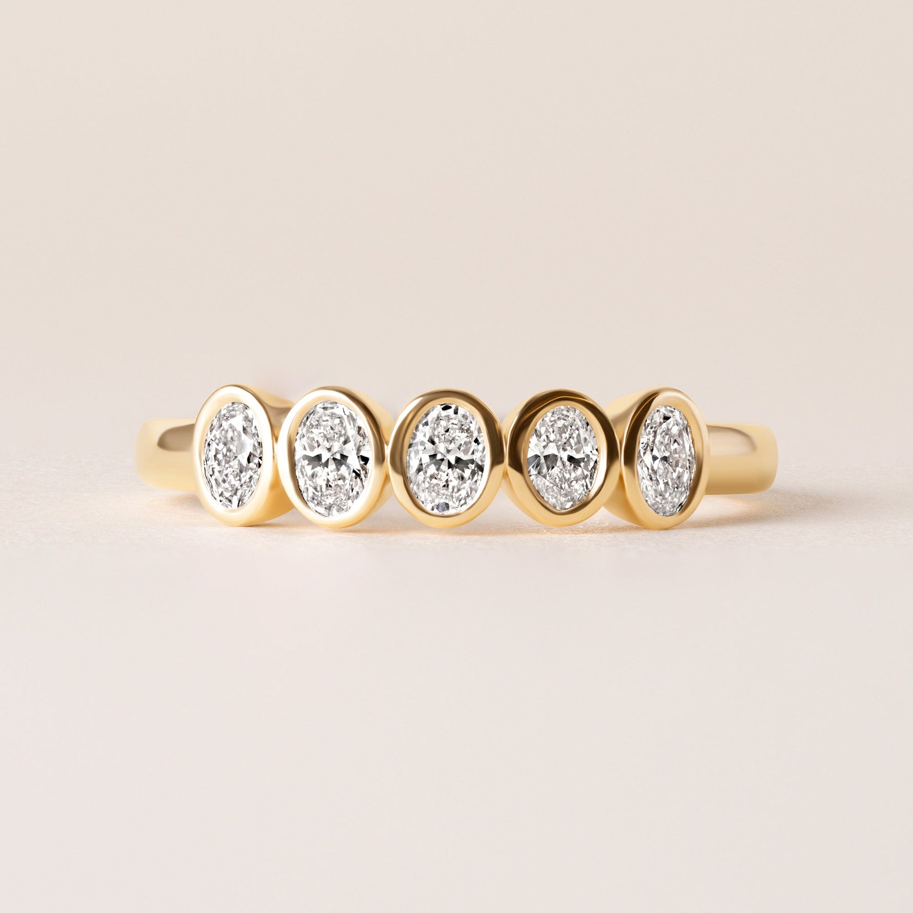 Aurora Asscher Elegance Band Ring ABB-714-OV-D-1  - Abtin & Co.