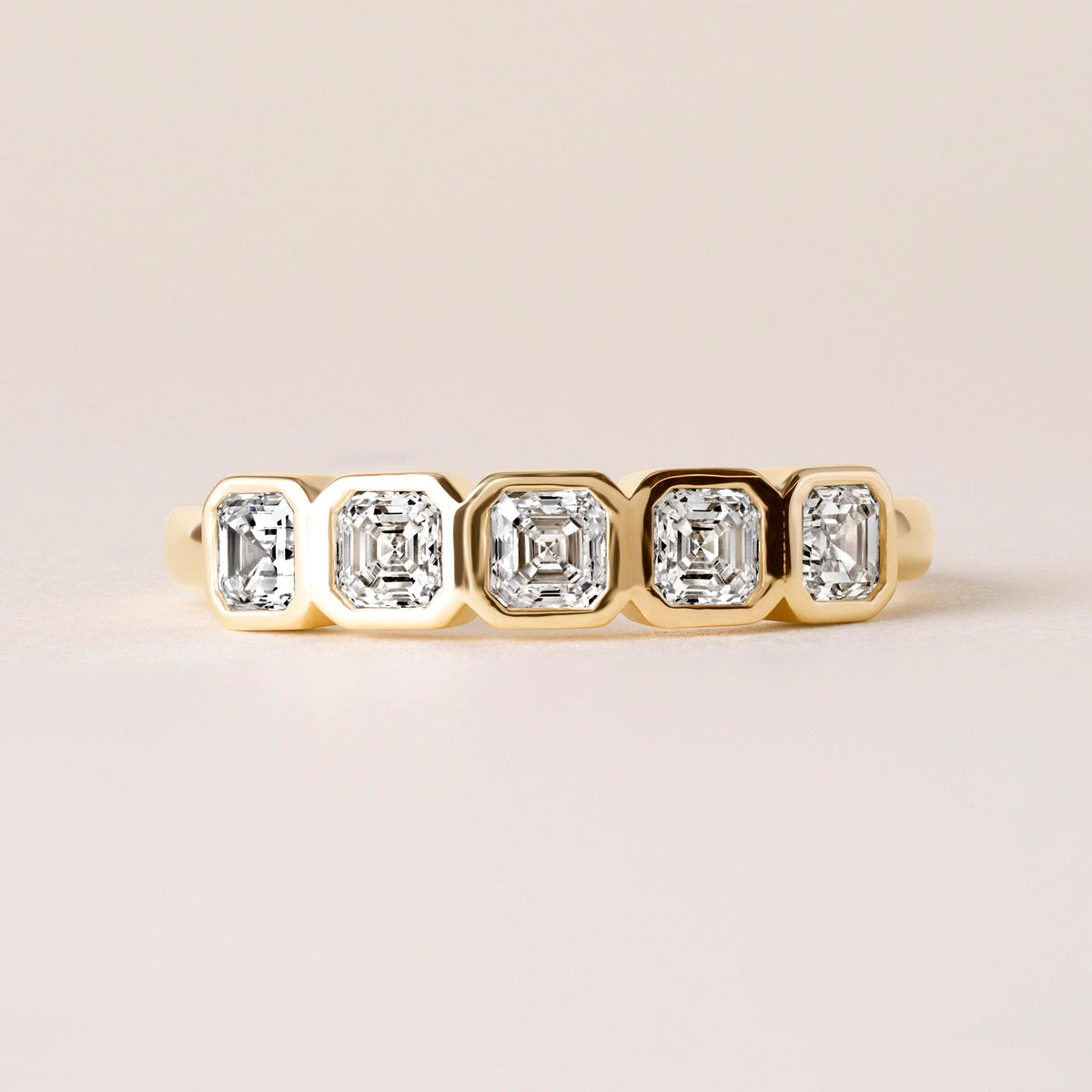 Aurora Asscher Elegance Band Ring ABB-714-AS-D-1  - Abtin & Co.