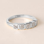 Aurora Asscher Elegance Band Ring ABB-714-AS-D-3  - Abtin & Co.