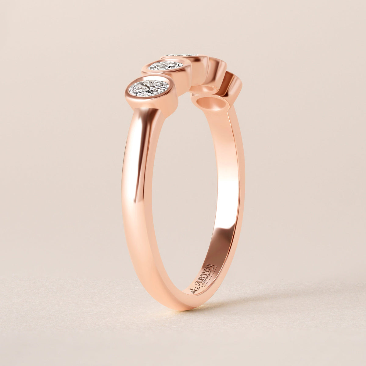 Aurora Asscher Elegance Band Ring ABB-714-OV-D-5  - Abtin & Co.