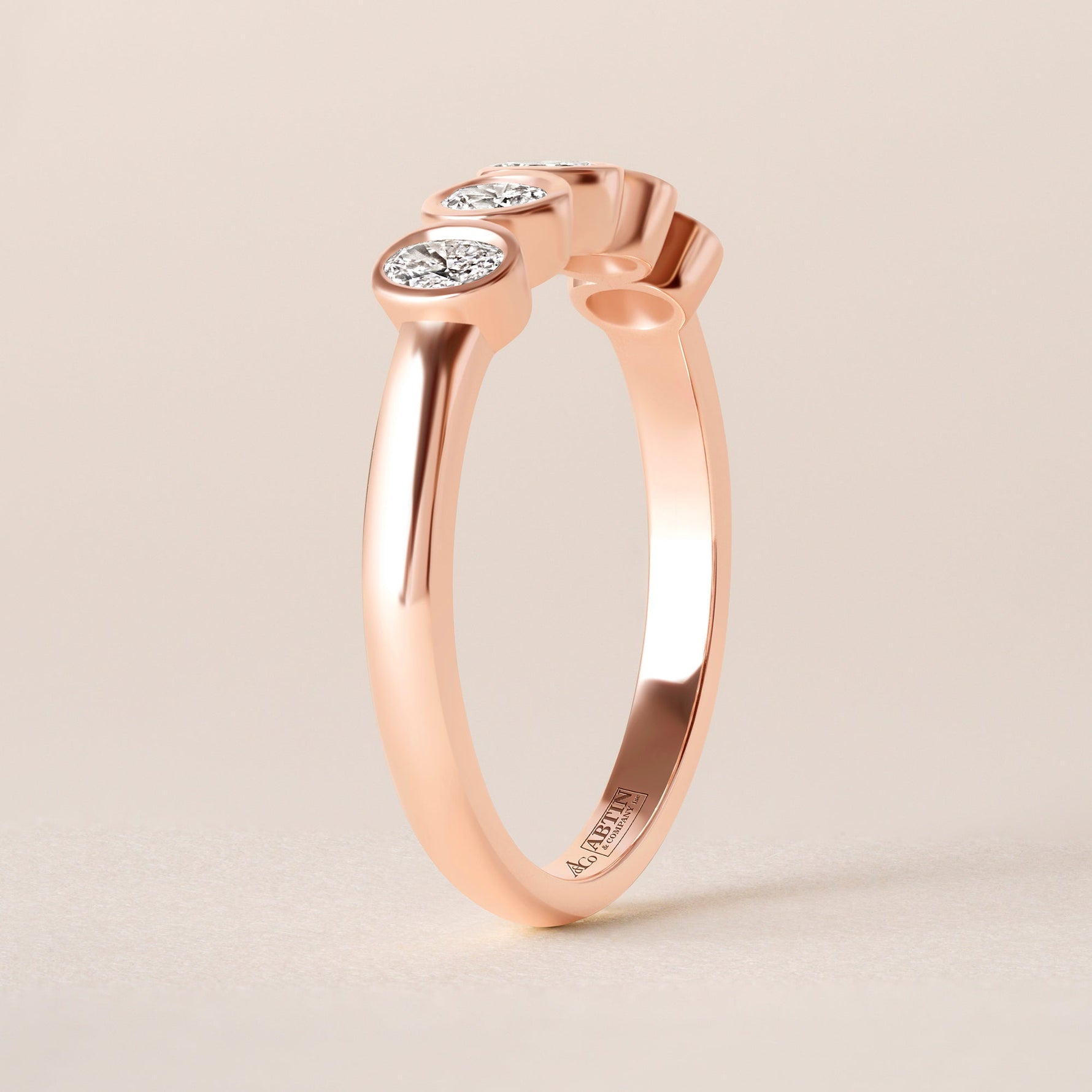 Aurora Asscher Elegance Band Ring ABB-714-OV-D-5  - Abtin & Co.