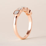 Aurora Asscher Elegance Band Ring ABB-714-AS-D-5  - Abtin & Co.