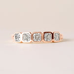 Aurora Asscher Elegance Band Ring ABB-714-AS-D-5  - Abtin & Co.